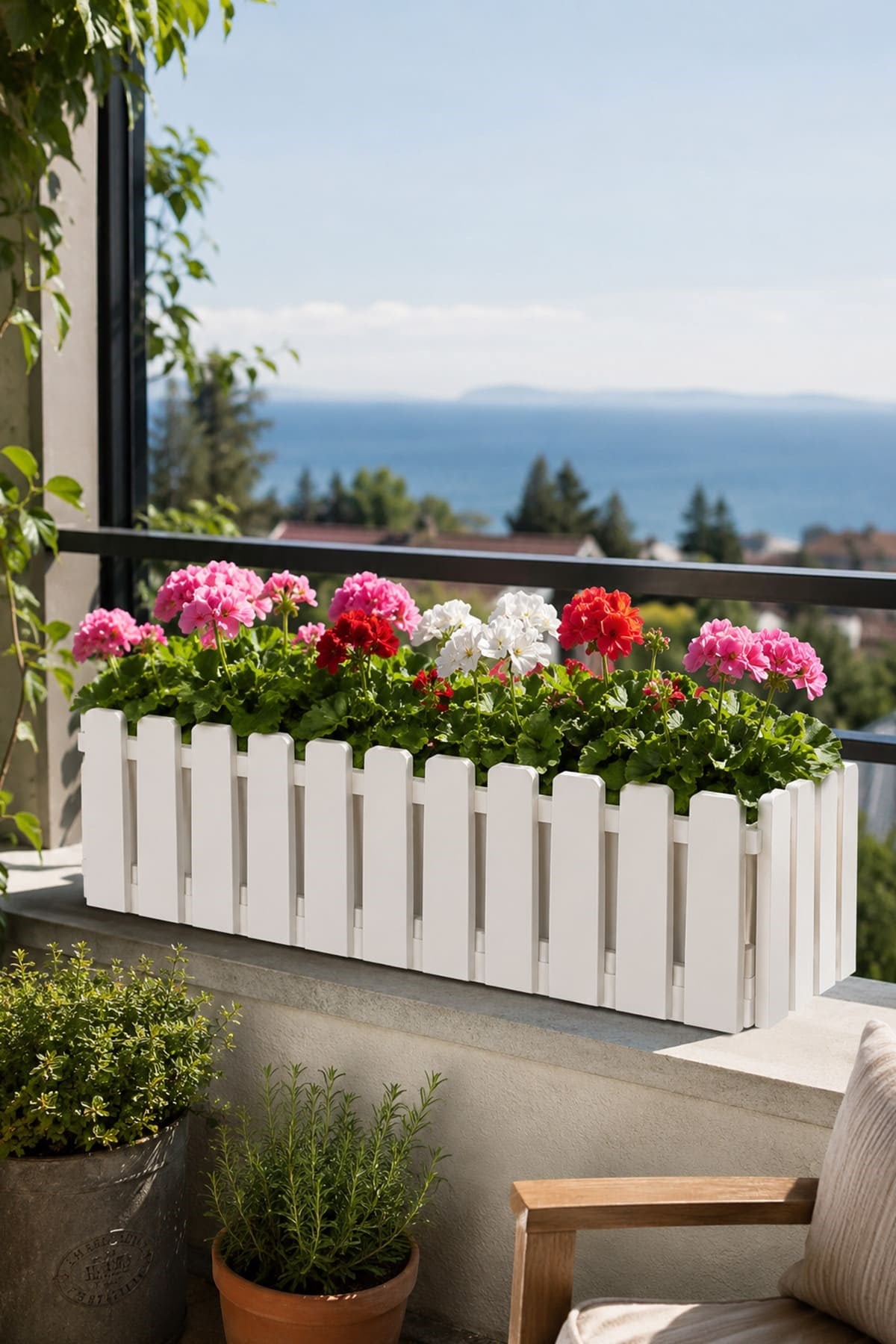 Poliwork Akasya Çit Görünümlü Balkon Saksıları